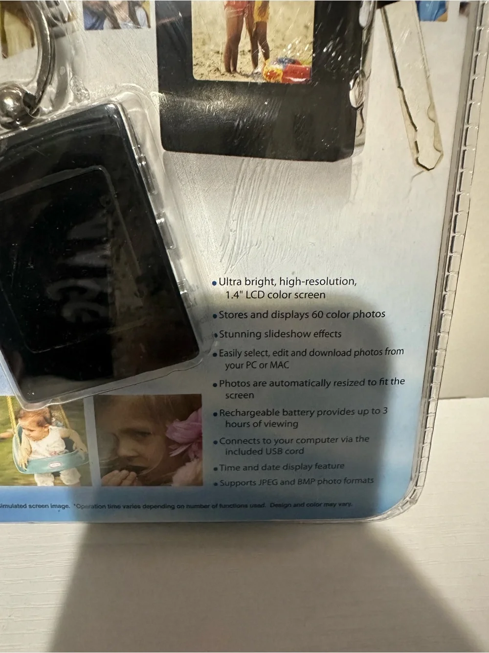 Source Unknown Black Digital Photo Keychain